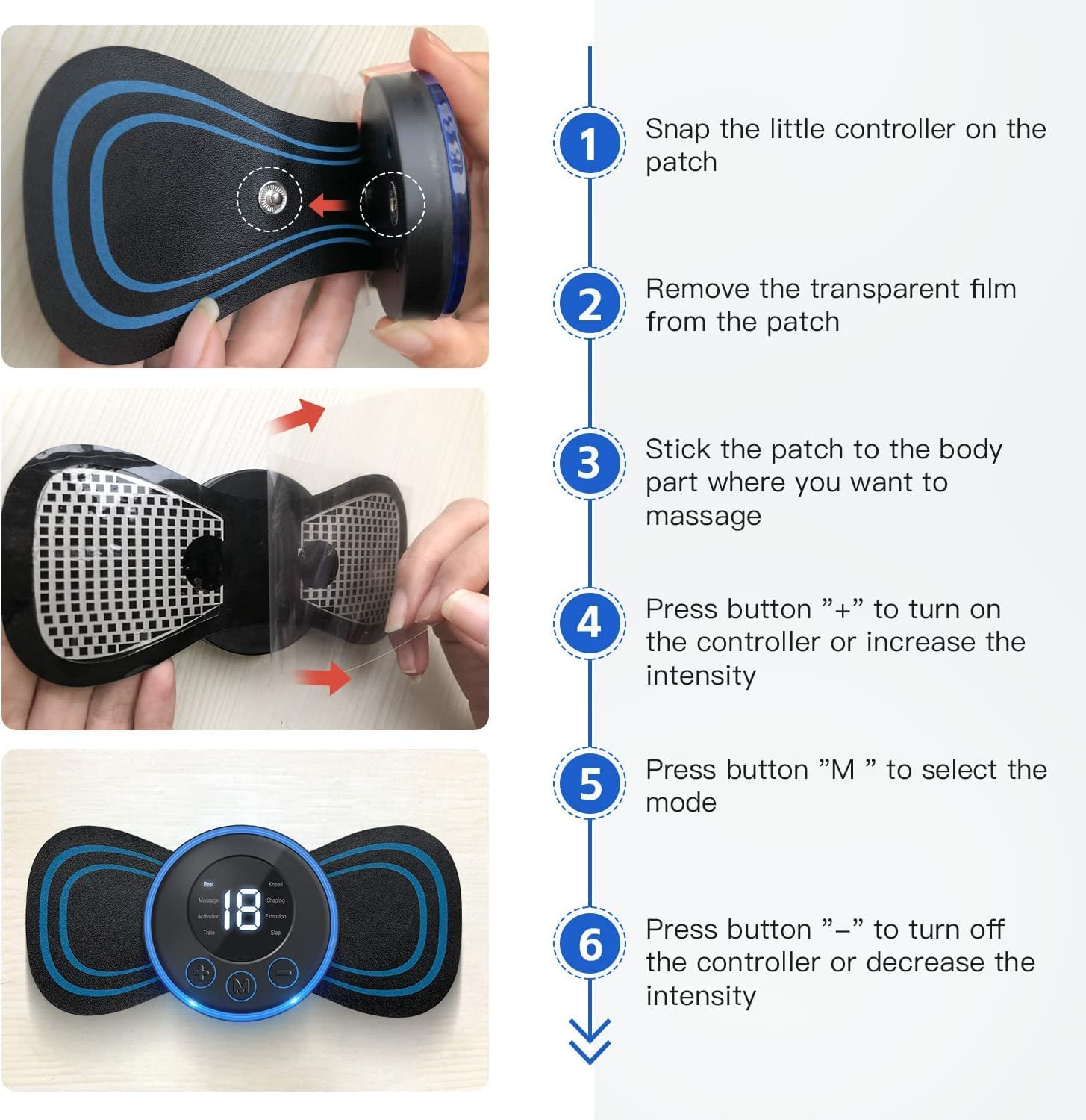Body Massager,Wireless Portable Neck Massager with 8 Modes and 19 Strength Levels Rechargeable Pain Relief EMS Massage Machine for Shoulder,Arms,Legs,Back Pain for Men and Women Body Massager,Wireless Portable Neck Massager with 8 Modes and 19 Strength Levels Rechargeable Pain Relief EMS Massage Machine for Shoulder,Arms,Legs,Back Pain for Men and Women